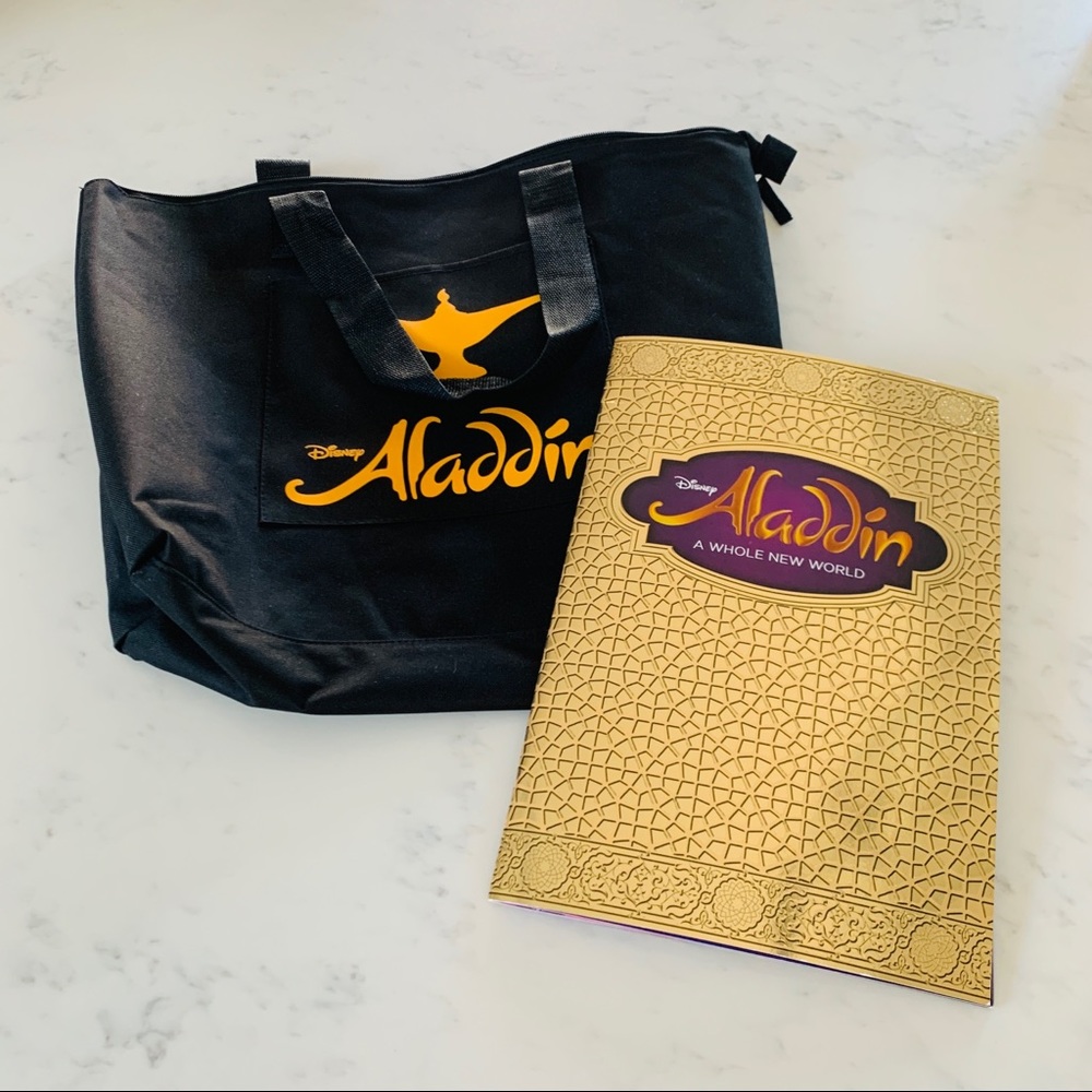 NWT Disney Aladdin Broadway VIP Tote + Gold Book